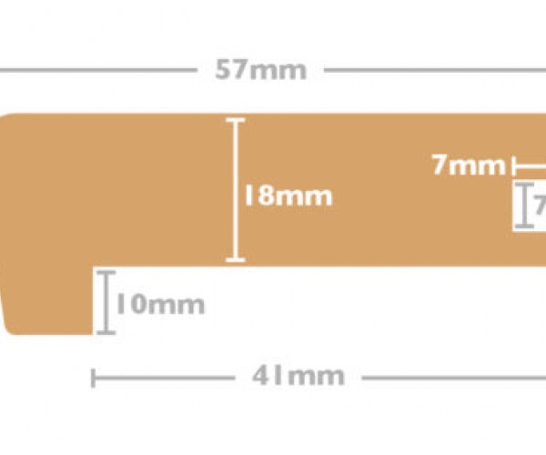 Bespoke Stair Nosing (Solid wood) (0.9m) - Type A - Lacquered Oak