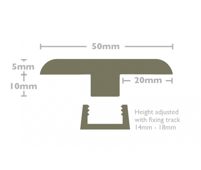Colour Match T Bar  (Engineered wood)