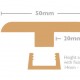 Bespoke T Bar  (Solid wood) (0.9m) - Lacquered Oak