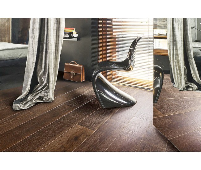Smoky Coffee Oak Classic Engineered Wood Flooring 14mm x 125mm Smoky Brushed Lacquered
