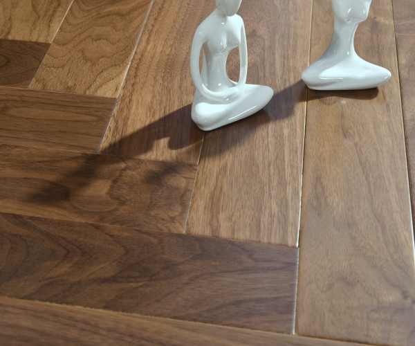 Bison Classic Walnut Herringbone Engineered Wood Flooring 14mm x 125mm UV Lacquered 