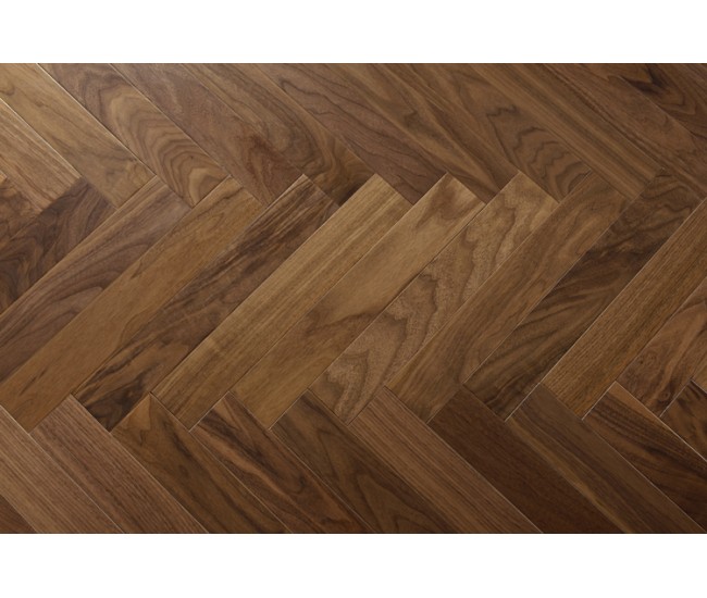 Bison Classic Walnut Herringbone Engineered Wood Flooring 14mm x 125mm UV Lacquered