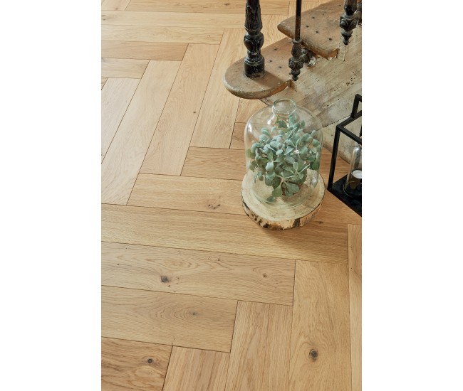 Owl European Classic Oak Herringbone Engineered Wood Flooring 14mm x 90mm Brushed UV Oiled