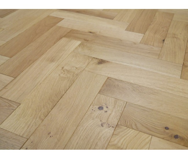 Owl European Classic Oak Herringbone Engineered Wood Flooring 14mm x 90mm Brushed UV Oiled