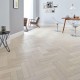 White Brushed Oak Herringbone Classic Engineered Wood Flooring 18mm x 125mm Brushed Lacquered