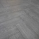 Gunmetal Grey European Classic Oak Herringbone 18mm x 125mm Brushed Matt Lacquered