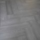 Gunmetal Grey European Classic Oak Herringbone 18mm x 125mm Brushed Matt Lacquered