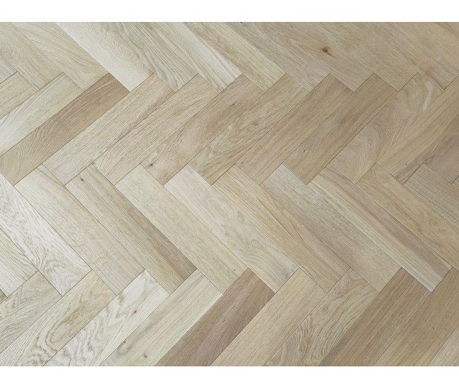 Summer Sand Oak HerringBone Classic Engineered Wood Flooring 18mm x 90mm Invisible Oiled