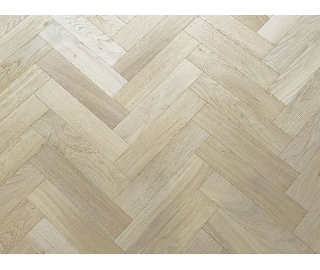 Summer Sand Oak HerringBone Classic Engineered Wood Flooring 18mm x 90mm Invisible Oiled