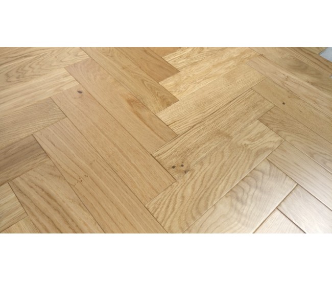 Amber Oak Herringbone Engineered European Classic Flooring 18mm x 90mm Natural Lacquered