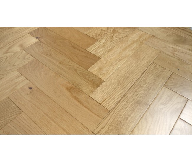 Amber Oak Herringbone Engineered European Classic Flooring 18mm x 90mm Natural Lacquered