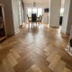 Farmhouse Classic Oak Herringbone Engineered Wood Flooring 18mm x 90mm Brushed UV Oiled