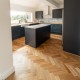 Farmhouse Classic Oak Herringbone Engineered Wood Flooring 18mm x 90mm Brushed UV Oiled