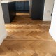 Farmhouse Classic Oak Herringbone Engineered Wood Flooring 18mm x 90mm Brushed UV Oiled