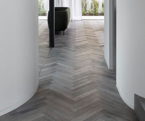 Soft Grey Oak Herringbone Classic Engineered Wood Flooring 18mm x 125mm Hard Wax Oiled 