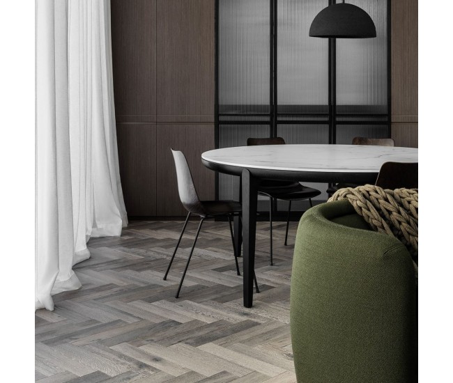 Soft Grey Oak Herringbone Classic Engineered Wood Flooring 18mm x 125mm Hard Wax Oiled