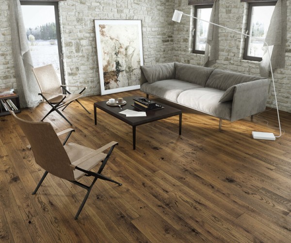 Tree Ring  Rustic Oak Engineered Wood Flooring 14mm x 130mm Matt Lacquered 