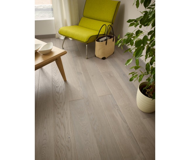 Charleston Grey Classic Oak Engineered Wood Flooring 14mm x 180mm Brushed Matt Lacquered