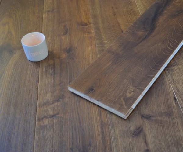Cocoa Bean Classic Oak Engineered Wood Flooring 14mm x 190mm Smoked Oiled 