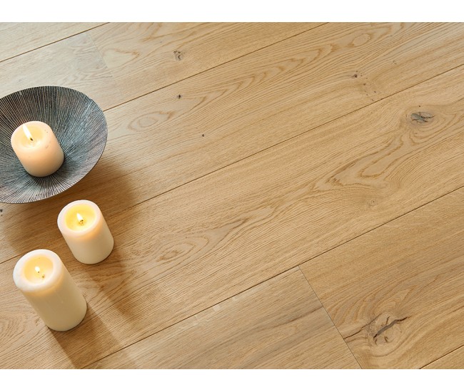 Natural Classic Oak Engineered Wood Flooring 20mm x 190mm Natural Oiled