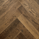 Caramel AB Grade Oak Herringbone Engineered Wood Flooring 15mm x 120mm Brushed UV Lacquered