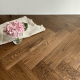 Caramel AB Grade Oak Herringbone Engineered Wood Flooring 15mm x 120mm Brushed UV Lacquered