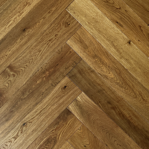 Gloden Hinde AB Grade Oak Herringbone Engineered Wood Flooring 15mm x 120mm Brushed UV Oiled