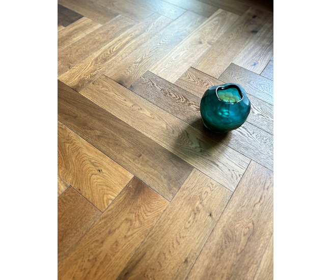 Gloden Hinde AB Grade Oak Herringbone Engineered Wood Flooring 15mm x 120mm Brushed UV Oiled