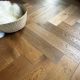 Gloden Hinde AB Grade Oak Herringbone Engineered Wood Flooring 15mm x 120mm Brushed UV Oiled