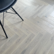 Scarborough Grey Classic Grade Oak Herringbone Engineered Wood Flooring 15mm x 90mm Brushed UV Oiled