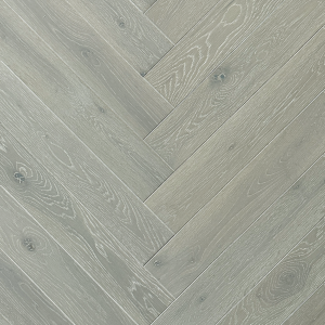 Scarborough Grey Classic Grade Oak Herringbone Engineered Wood Flooring 15mm x 90mm Brushed UV Oiled