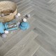 Scarborough Grey Classic Grade Oak Herringbone Engineered Wood Flooring 15mm x 90mm Brushed UV Oiled