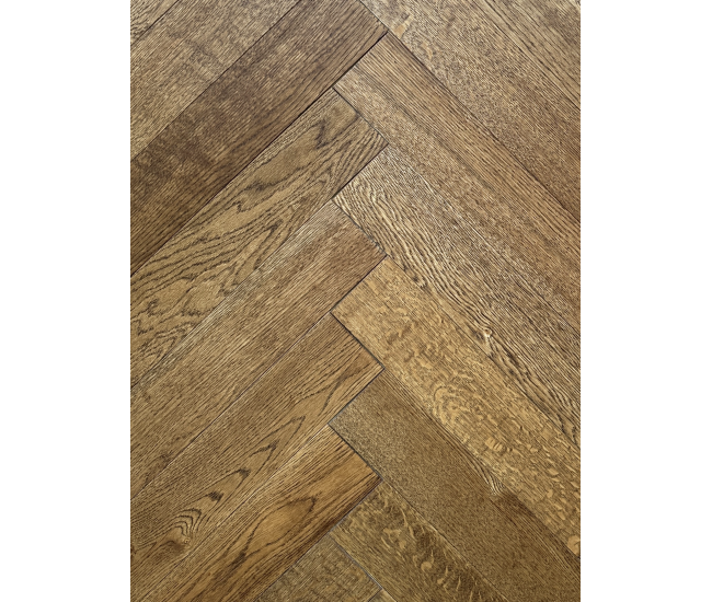 Gloden Fleece Classic Grade Oak Herringbone Engineered Wood Flooring 15mm x 90mm Brushed UV Oiled