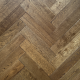 Gloden Fleece Classic Grade Oak Herringbone Engineered Wood Flooring 15mm x 90mm Brushed UV Oiled