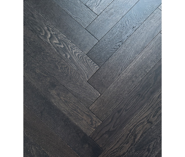 Eagles Shadow Classic Grade Oak Herringbone Engineered Wood Flooring 15mm x 90mm Brushed UV Oiled