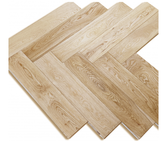 Natural Wheat AB Grade Oak Herringbone Engineered Wood Flooring 15mm x 120mm UV Oiled