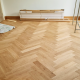 Natural Wheat AB Grade Oak Herringbone Engineered Wood Flooring 15mm x 120mm UV Oiled