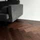 Coffee AB Grade Oak Herringbone Engineered Wood Flooring 15mm x 120mm Brushed UV Lacquered