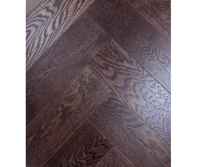 Coffee AB Grade Oak Herringbone Engineered Wood Flooring 15mm x 120mm