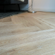 White Washed AB Grade Oak Herringbone Engineered Wood Flooring 15mm x 120mm UV Oiled