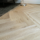 White Washed AB Grade Oak Herringbone Engineered Wood Flooring 15mm x 120mm UV Oiled