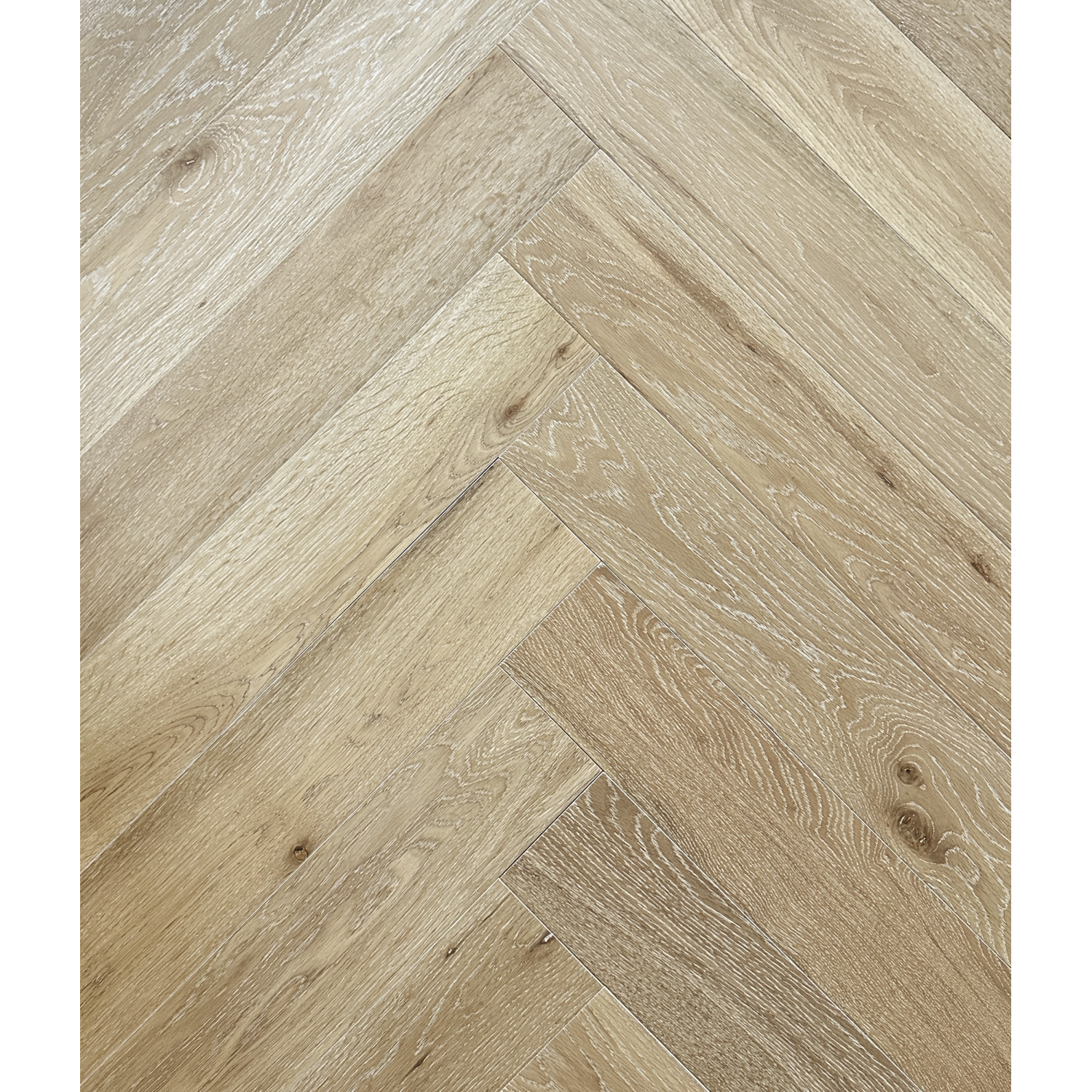 White Washed Ab Grade Oak Herringbone Engineered Wood Flooring 15mm X