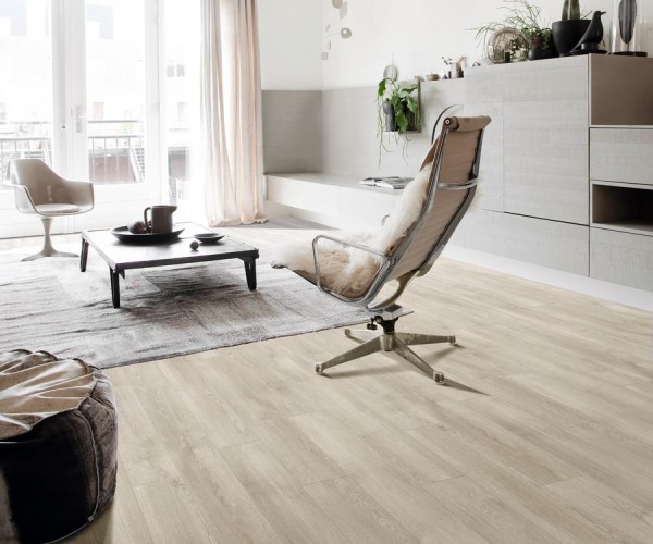 Beige White Oak WPC Waterproof Luxury Click Vinyl Flooring 6.5mm x 178mm