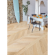 Classic Natural Oak Chevron Classic Engineered Wood Flooring 14mm x 90mm  Invisible Matt Lac