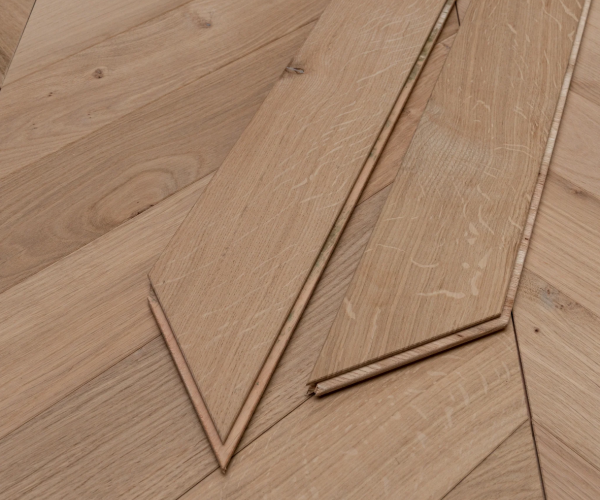 Classic Oak Chevron Classic Engineered Wood Flooring 14mm x 90mm  Unfinished