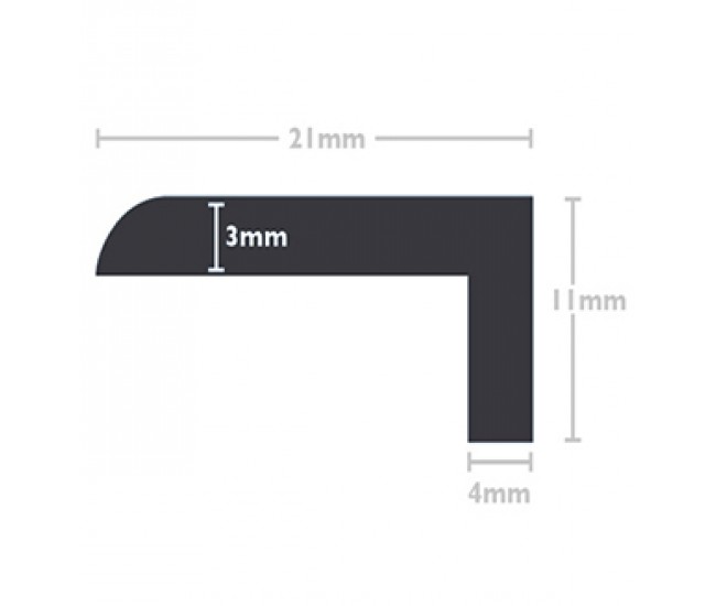 Bayswater Grey WPC L-Shape Nosing- 2.2m