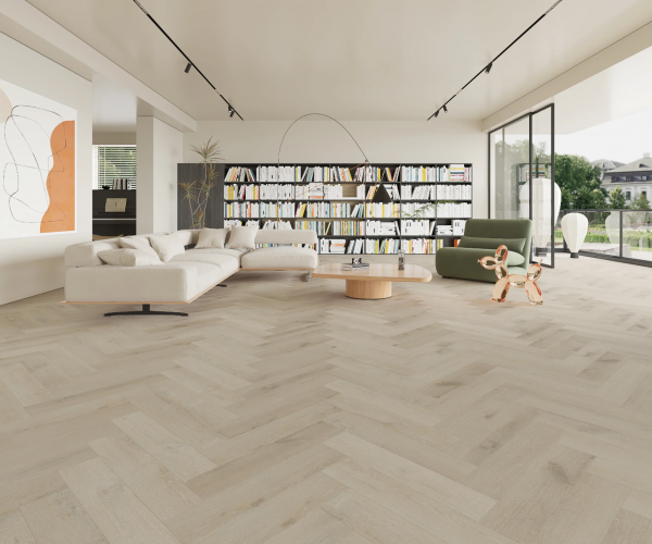 Staple Herringbone Waterproof Luxury Vinyl Flooring SPC 6.5 x 126 x 630mm