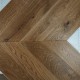 Smoked Oak Chevron Rustic Engineered Wood Flooring 14mm x 130mm Brushed Matt Lacquered