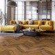 Smoked Oak Chevron Rustic Engineered Wood Flooring 14mm x 130mm Brushed Matt Lacquered