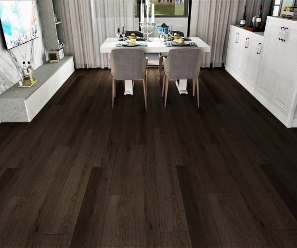 Dark Fumed Oak SPC Waterproof Luxury Click Vinyl Flooring 5.5mm 